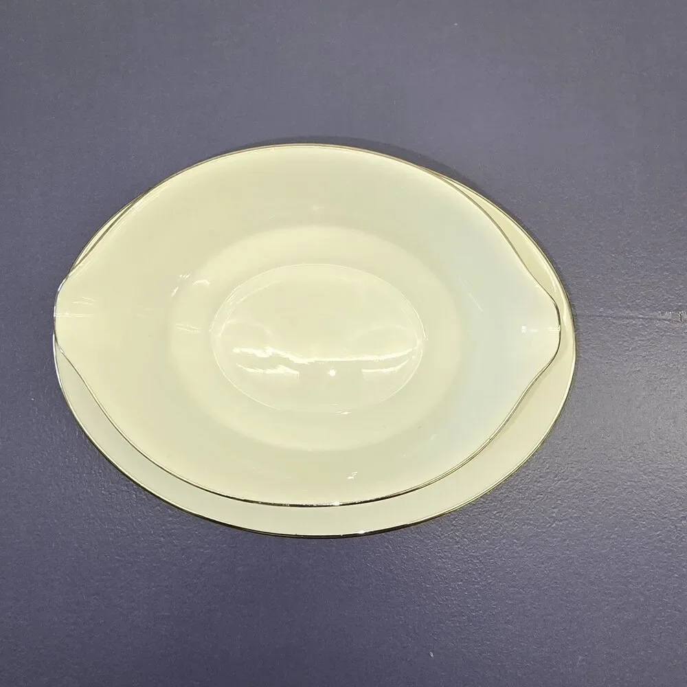Noritake Ranier Gravy Bowl #6909 with Attached Plate Silver Lined